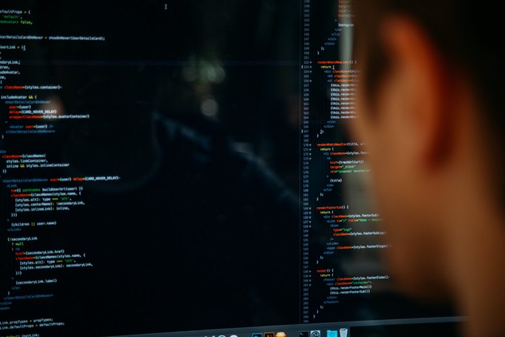 coder coding in the dark