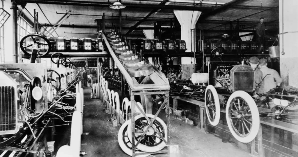 Henry Ford's conveyor factory
